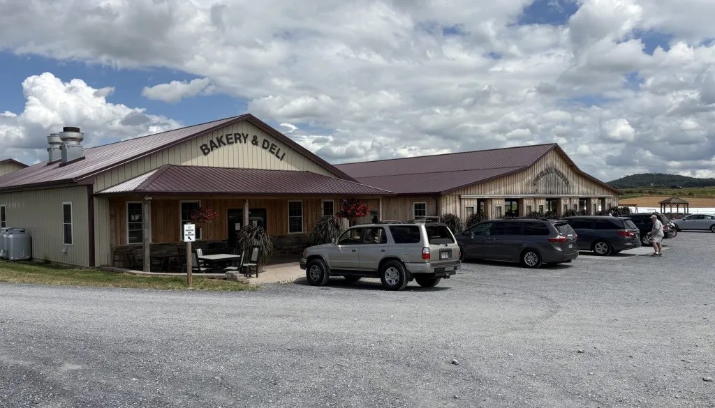 Overlook Produce, Bakery & Deli stands on Friedens Church Road in Mount Crawford, less than a mile from the new Buc-EE's travel center. Behind the Overlook buildings on Monday is a mostly cloudy sky.