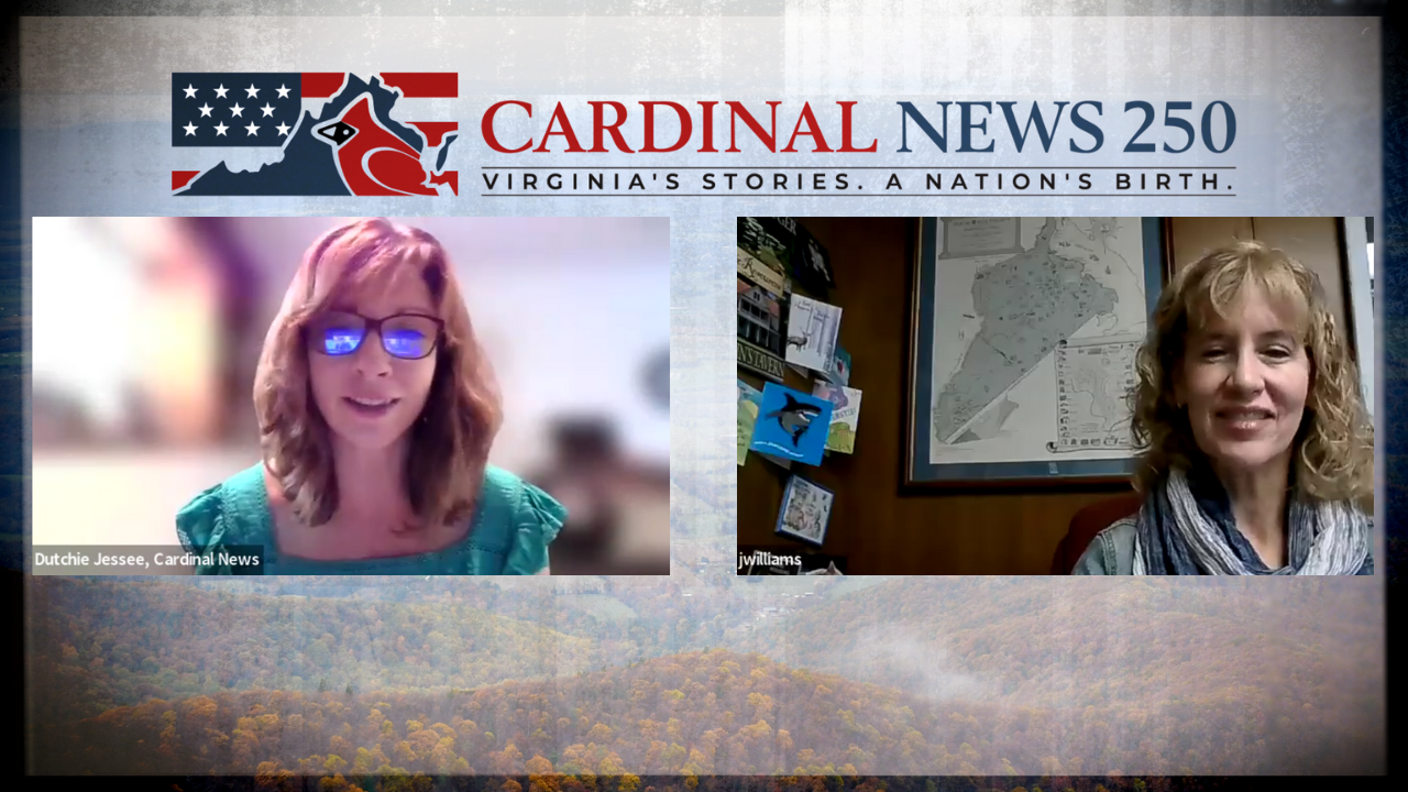 Cardinal podcast host Dutchie Jessee as she talks with Isle of Wight Museum Director Jennifer England.