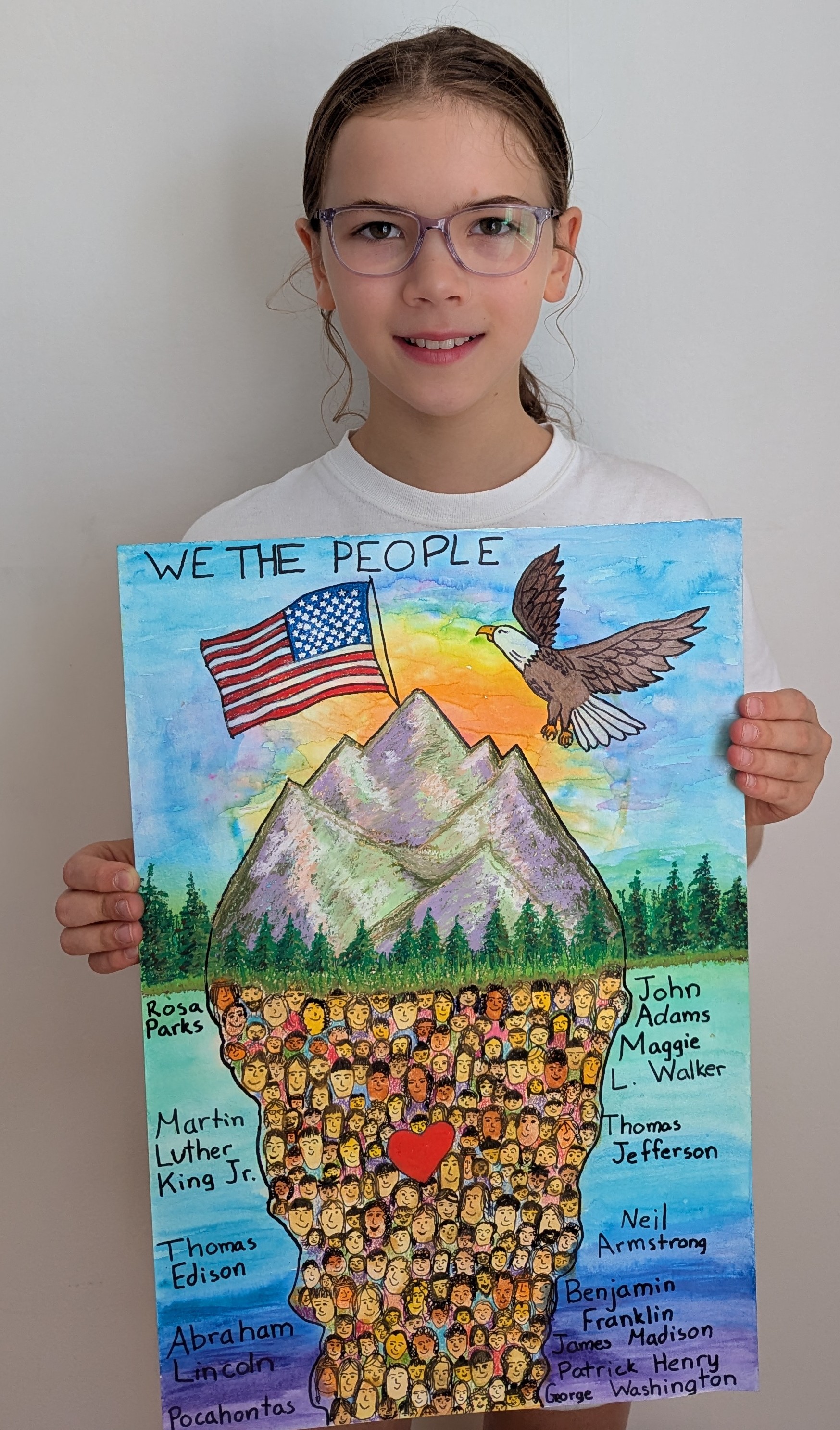 Aggie Jaluska and her artwork. Courtesy of Adam Jaluska.