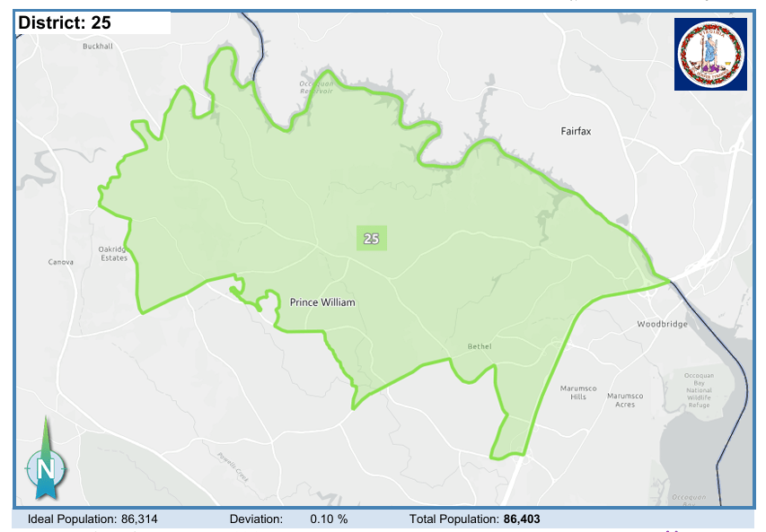 House District 25. Courtesy of Virginia Supreme Court.