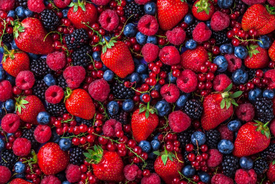 Selection of berries from above