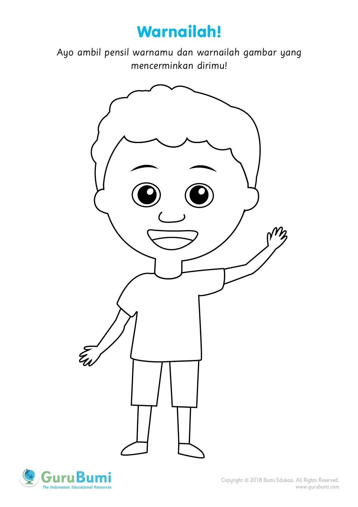 Gambar Tema Diri Sendiri Sub Tema Anggota Tubuh 37 Mewarnai Gambar