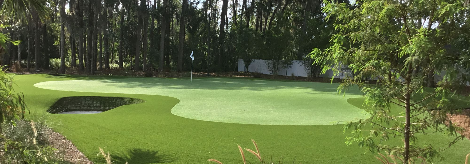 synthetic turf private putting green