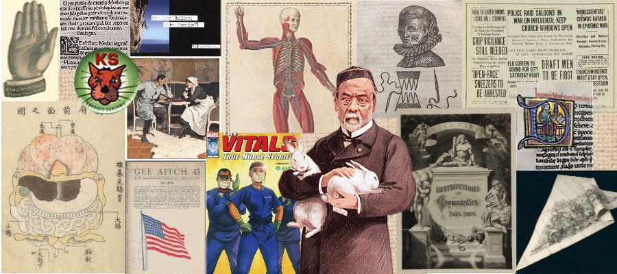 A collage of images from the NLM_Collections instagram feed.