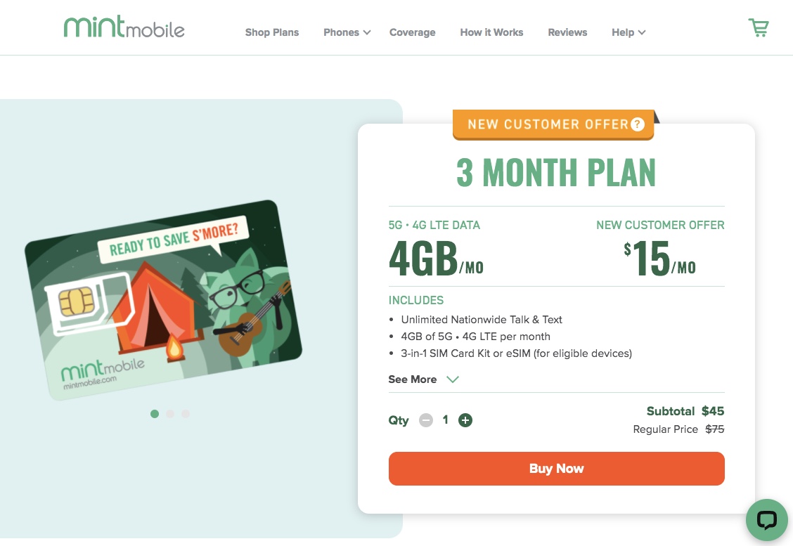 Mint Mobile’s new customer 3-month plan 