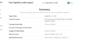 Equifax free credit report 