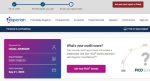 Experian Credit Report