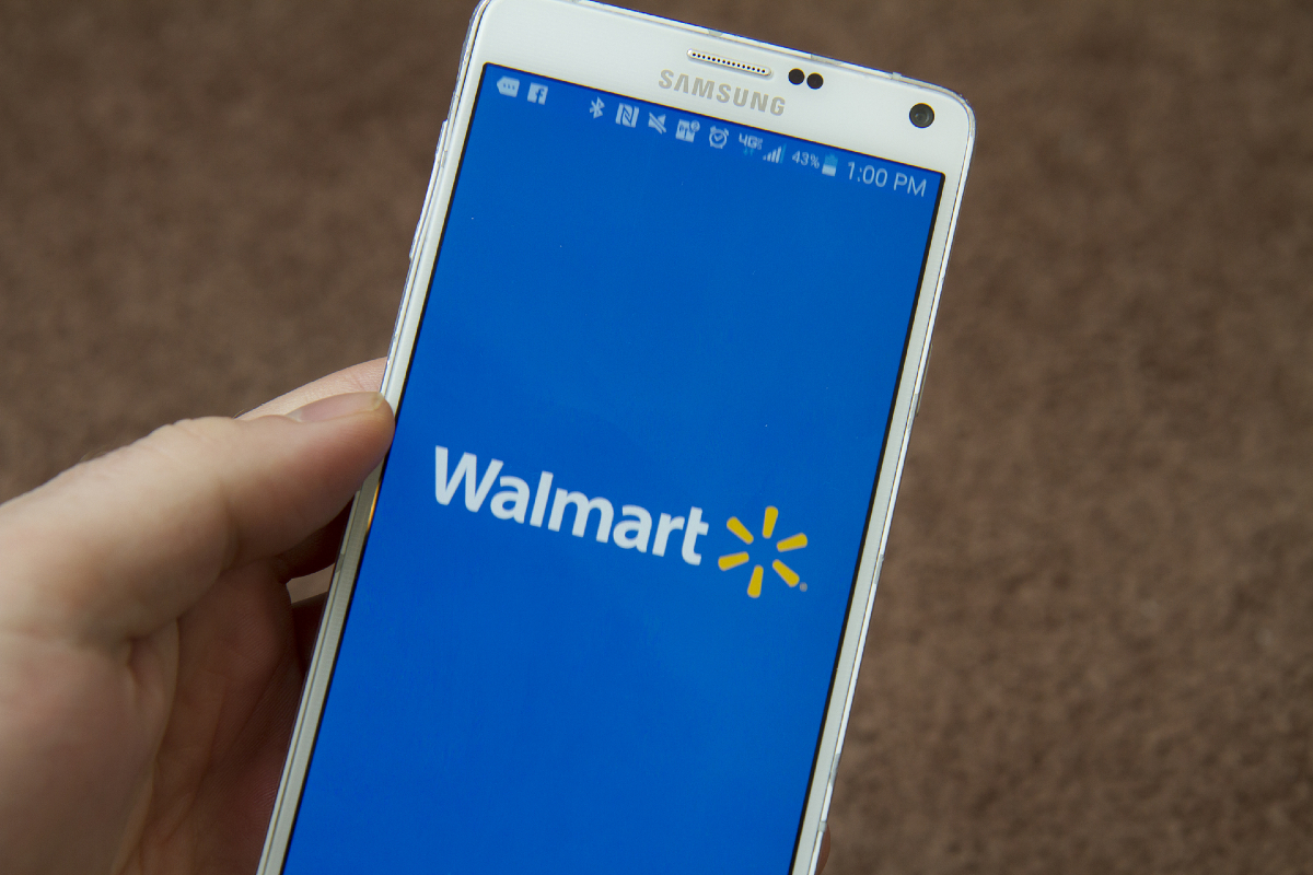 Walmart logo on phone app