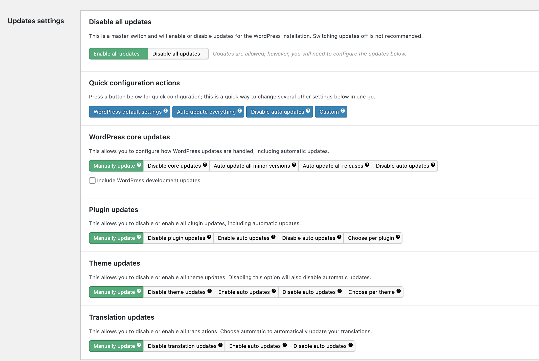 Wordpress Disable The Automatic Update Of Wordpress Website Clay Technology World