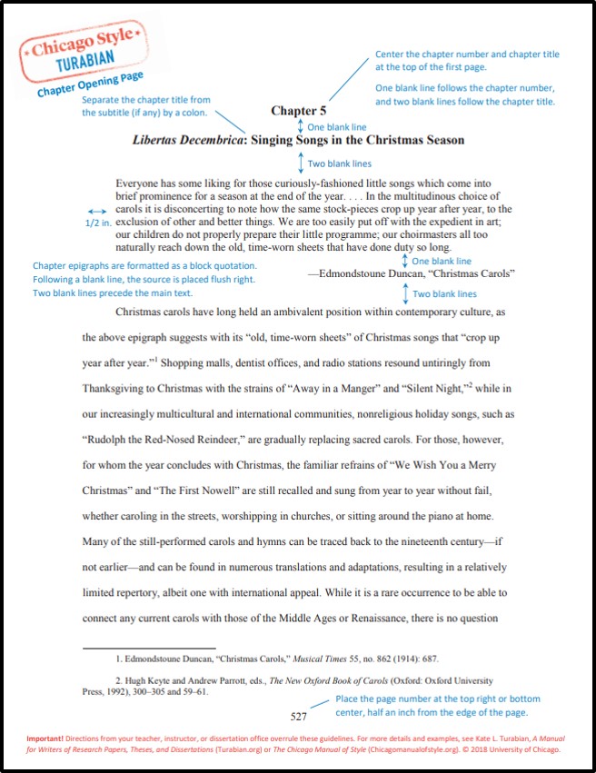 How Do I Format A Chapter Opening Page In Turabian Chicago Style Cmos Shop Talk