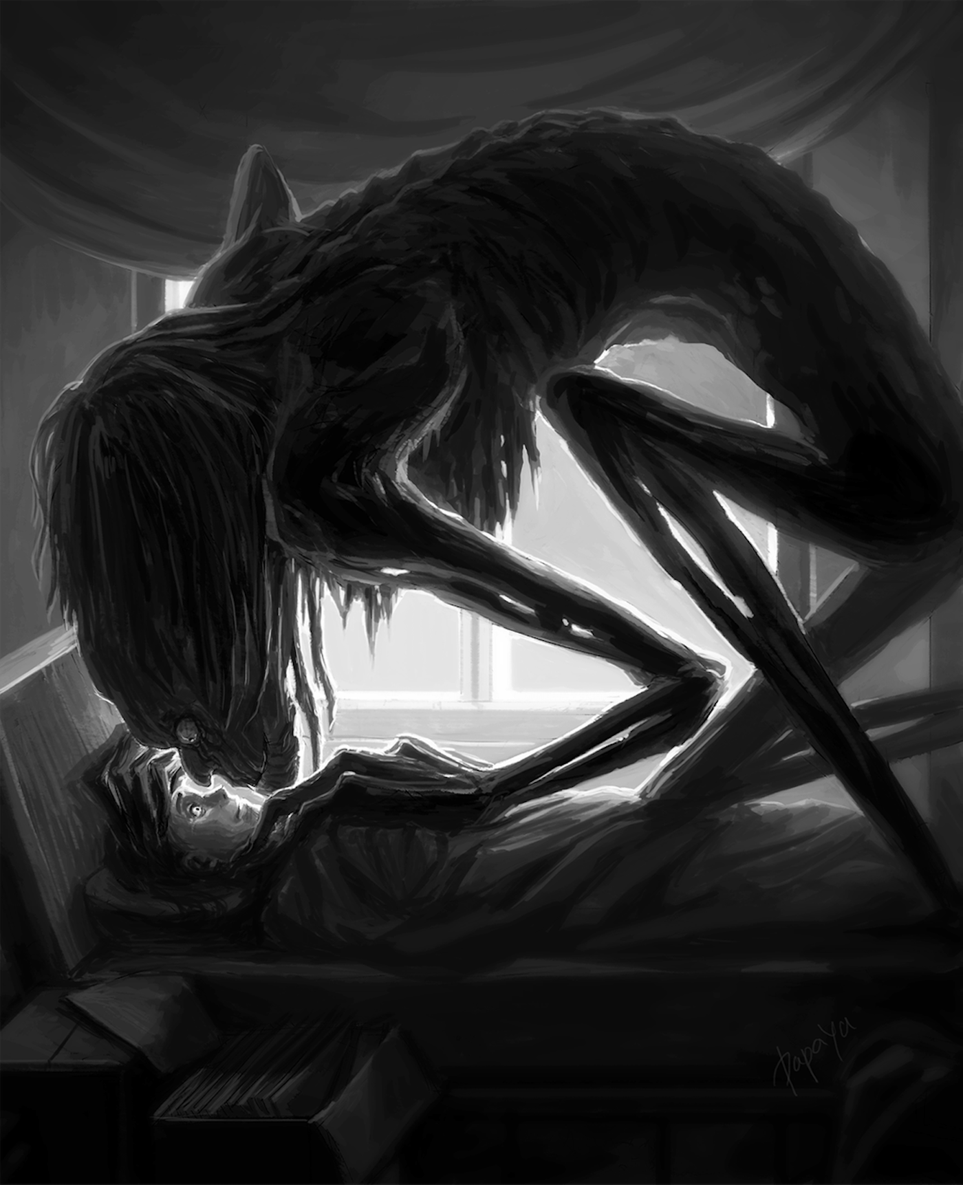 20 Artistes Illustrent Les Hallucinations Effrayantes Ressenties Lors D Une Paralysie Du Sommeil