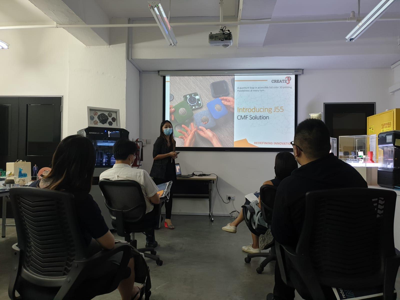 Kicking off the Discover Stratasys J55 x MakerBot METHOD X workshop.