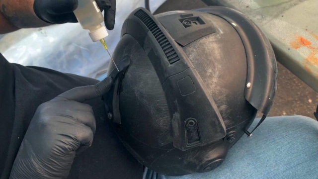 Gluing the Helmet Prototype together