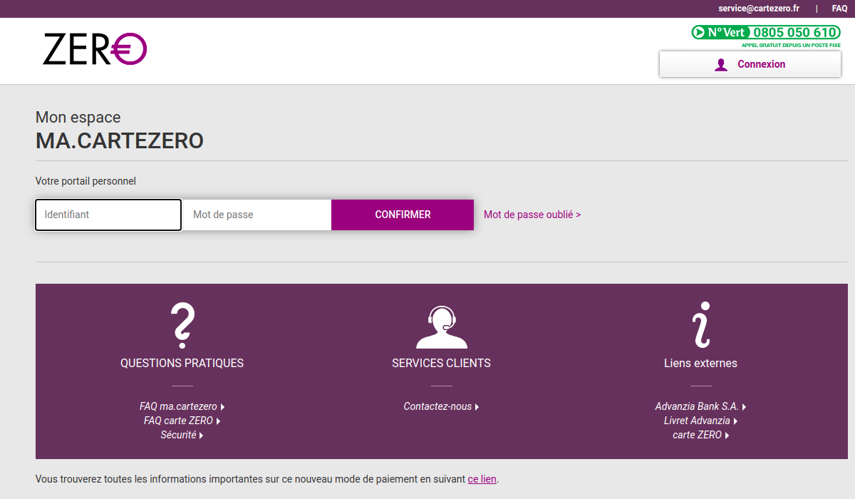 Mon Compte Carte Zero Se Connecter Ma Cartezero Fr Advanzia Bank