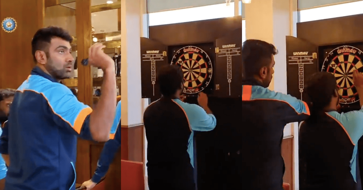 Watch India Cricketers Enjoy A Game Of Darts Amid Stoppage Due To Rain