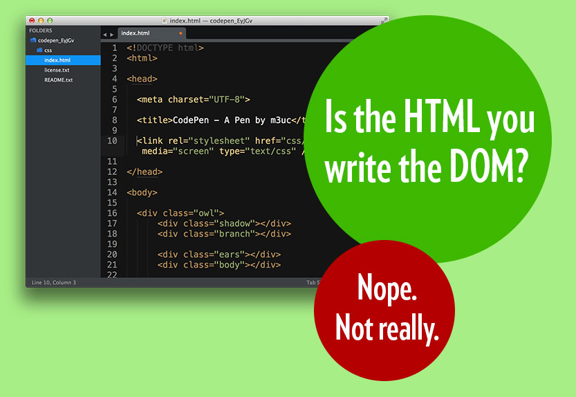 Is HTML the DOM? Not really.