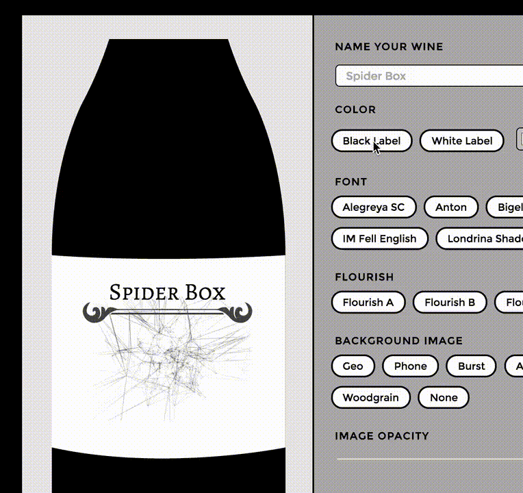 Wine Label Keep-Alive Demo
