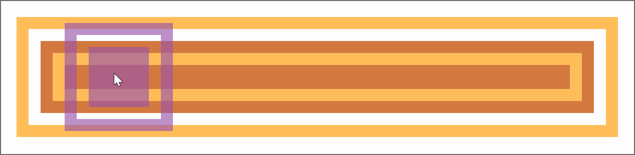 Chrome only moves the thumb within the left and right limits of the track's content-box.