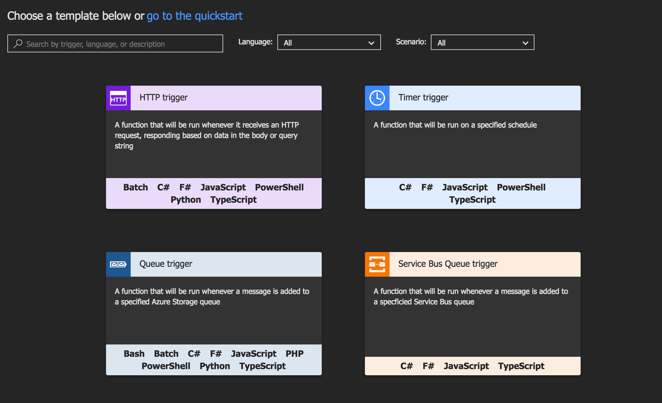Choose HTTP Trigger