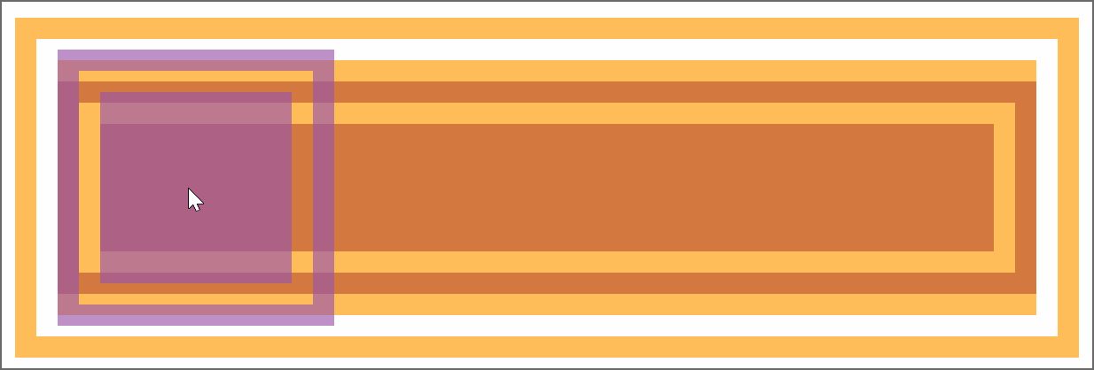 Animated gif. Shows the slider in Firefox with the thumb at the minimum value. The width of the border-box of the progress component is 0 in this case. We drag the thumb to the maximum slider value. The width of the border-box of the progress component equals that of the slider's content-box in this case.