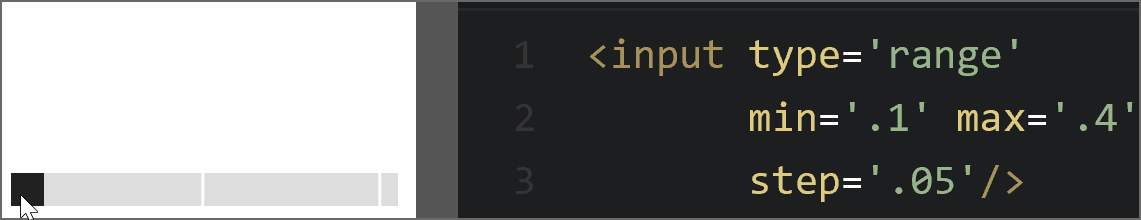 Animated gif. Dragging the thumb in Edge results in the tooltip displaying always 0 if both the minimum and the maximum are subunitary.