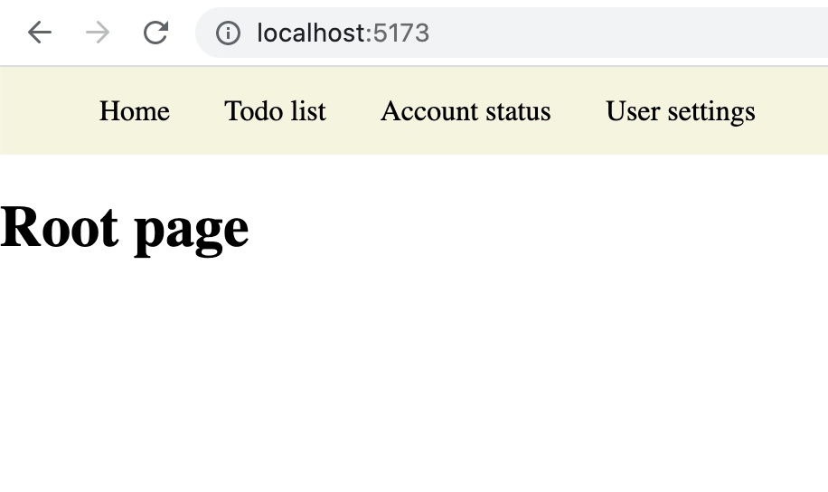 Horizontal navigation with light yellow background.