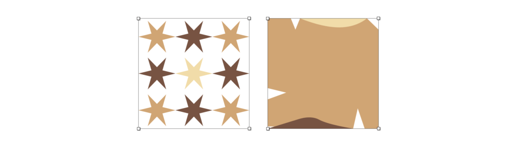 Showing nine star shapes in the same images displayed as a three-by-three grid.