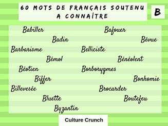 Et Si Nous Enrichissions Notre Vocabulaire 60 Mots Commencant Par B A Connaitre Et A Utiliser Culture Crunch