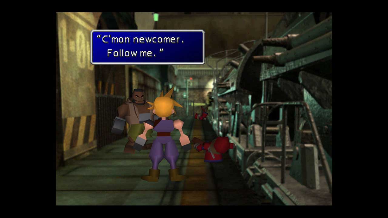 Final Fantasy VII PS4 version train screenshot