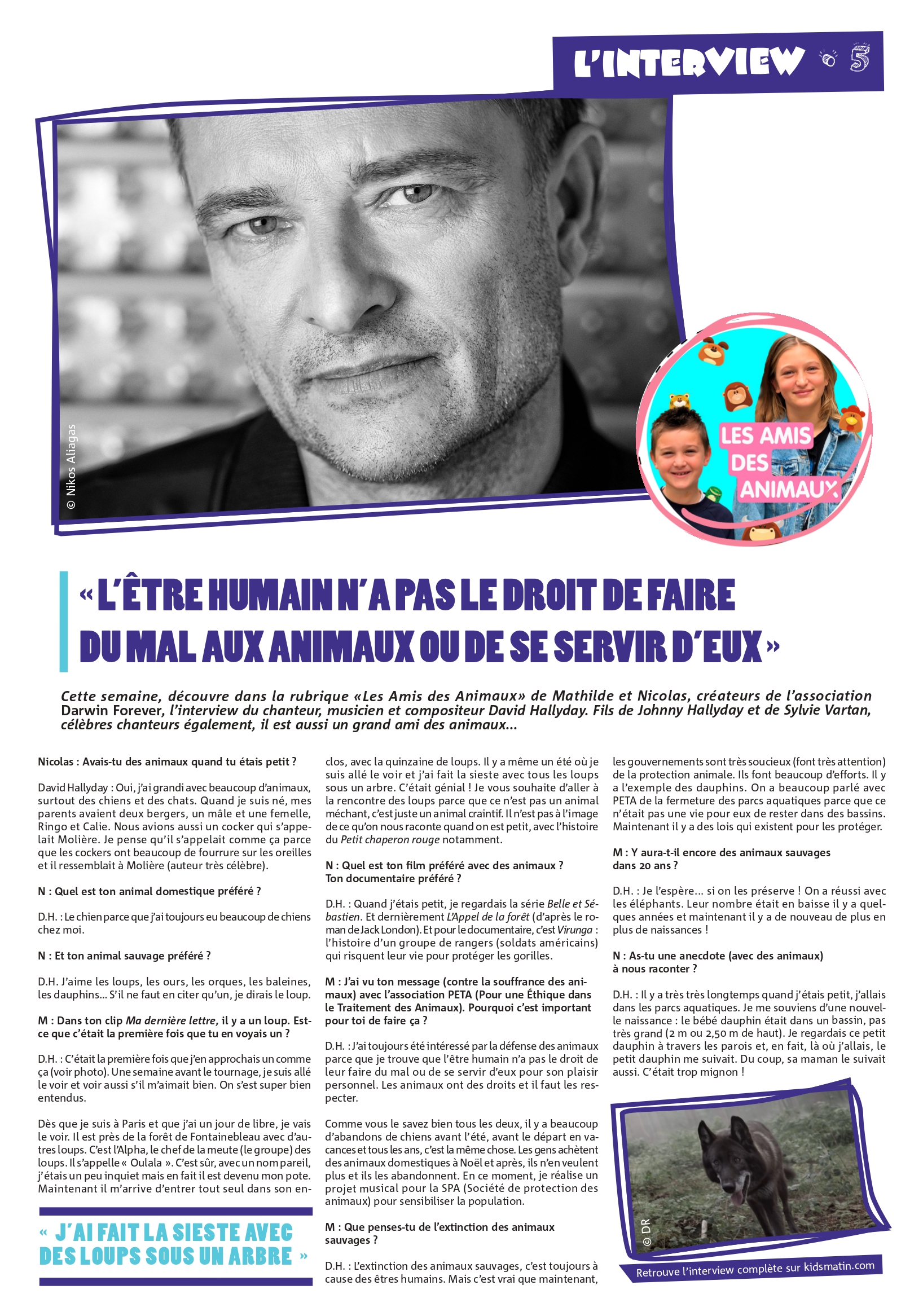 Chronique Les Amis Des Animaux Et De La Nature Avec David Hallyday Darwin Forever