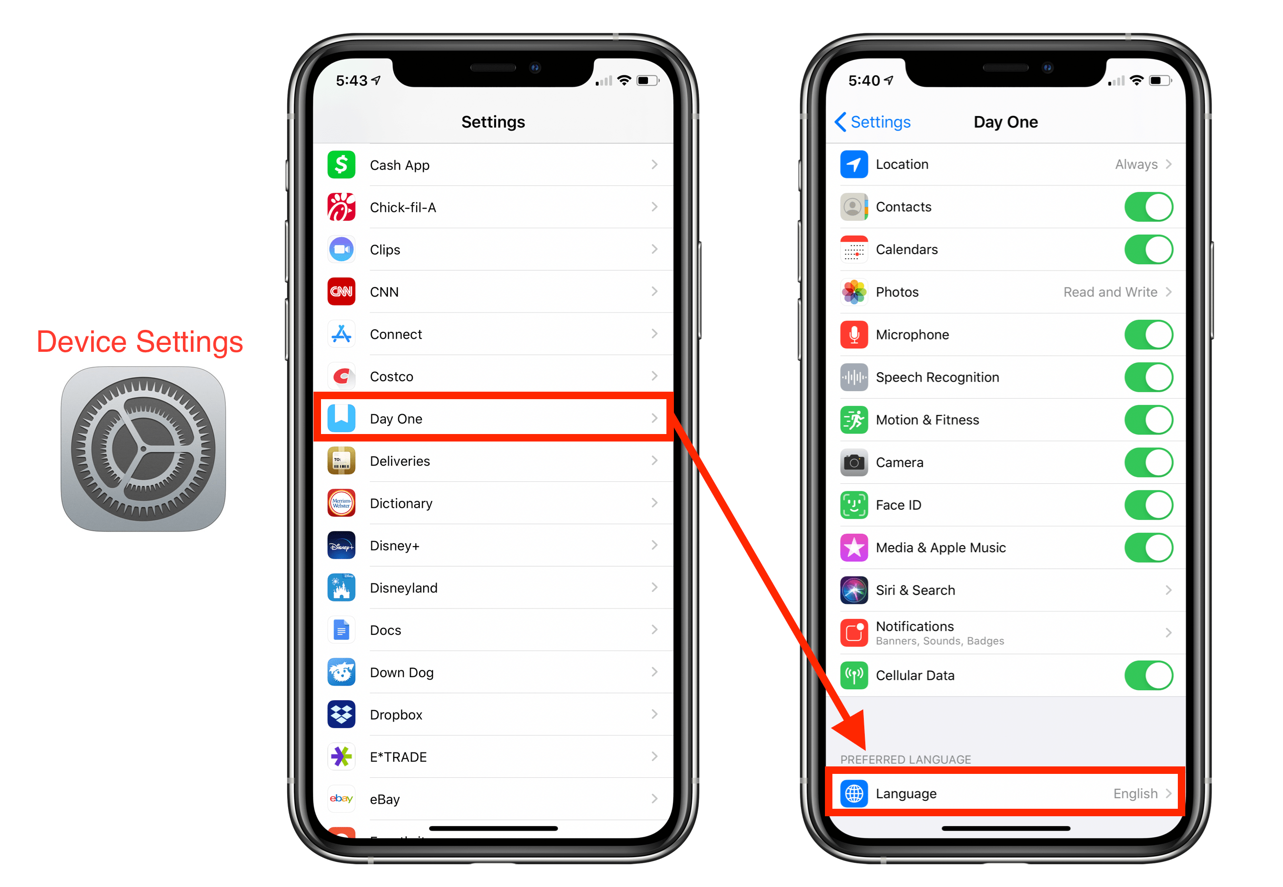 Setting The Preferred Language Order Your Journal For Life Day One