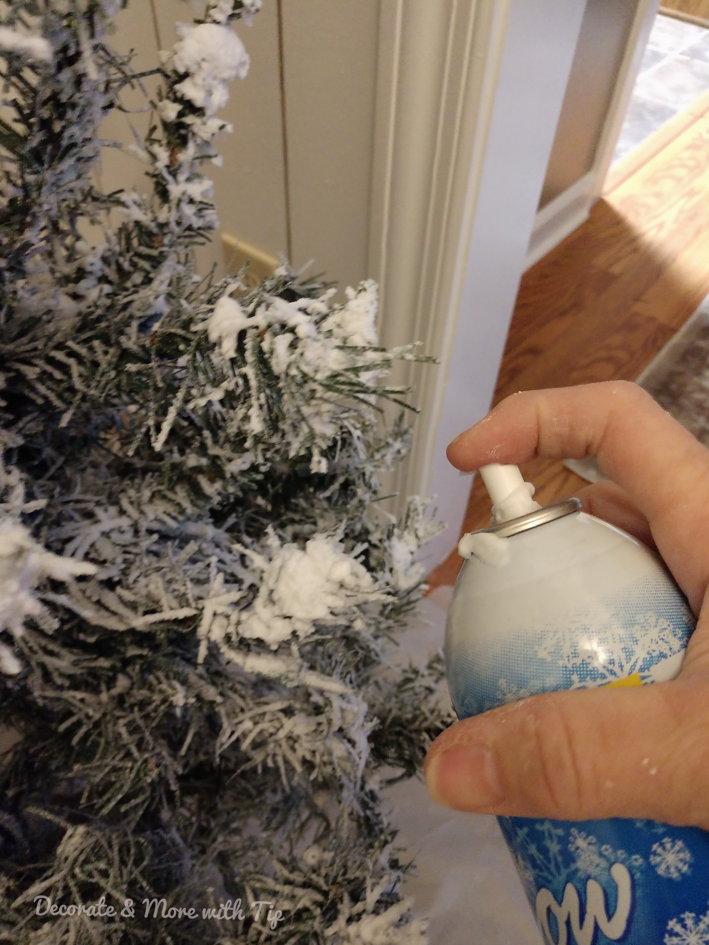 Adding Spray Snow To My Christmas Tree Decorate More With Tip