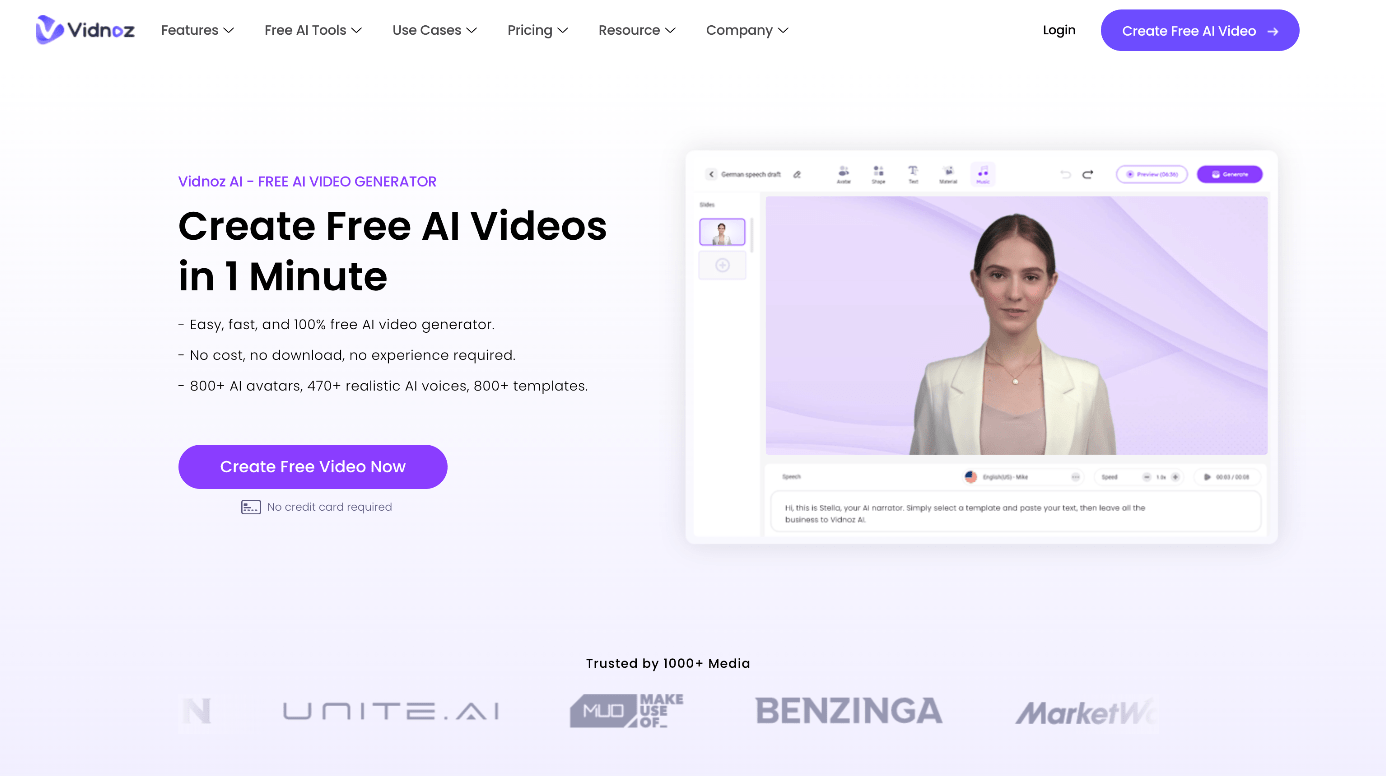 Vidnoz-AI-Tools-Create-FREE-Engaging-AI-Videos-10X-Faster