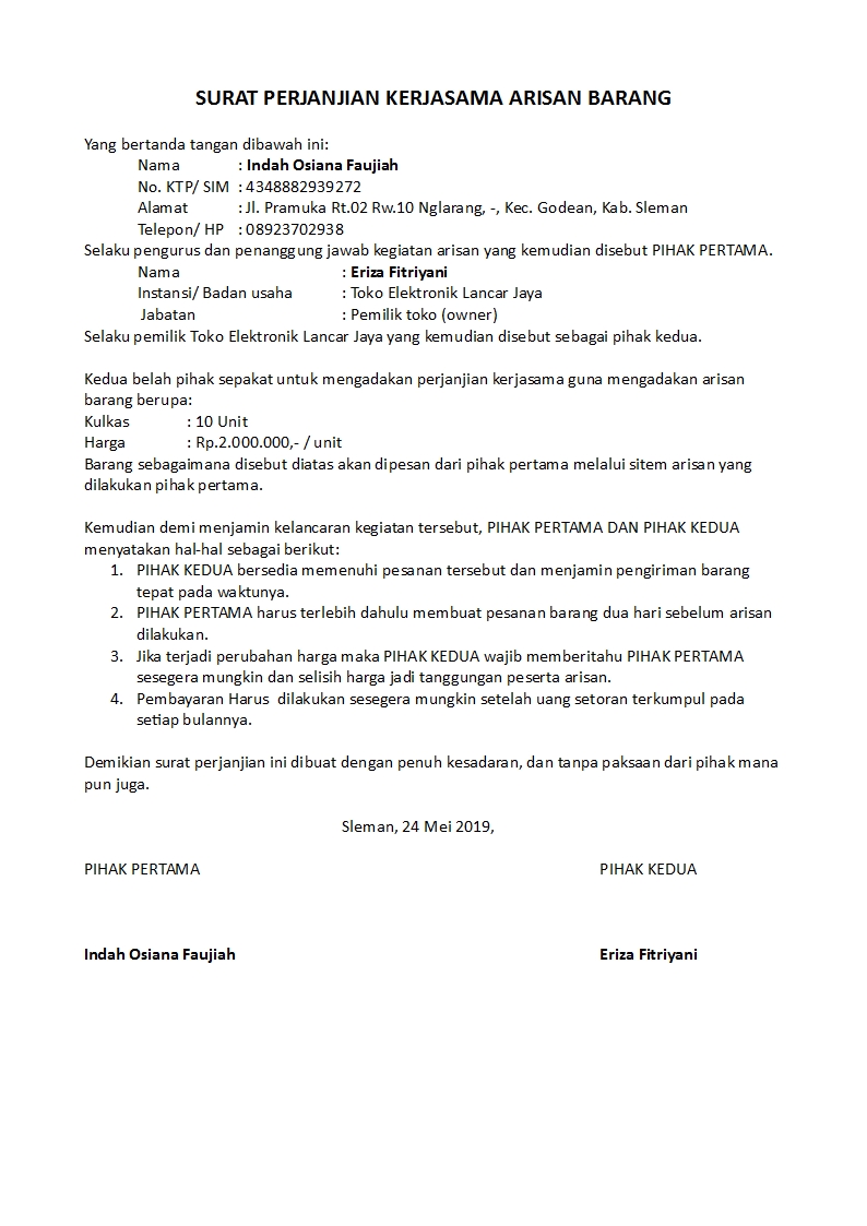 Contoh Surat Elektronik