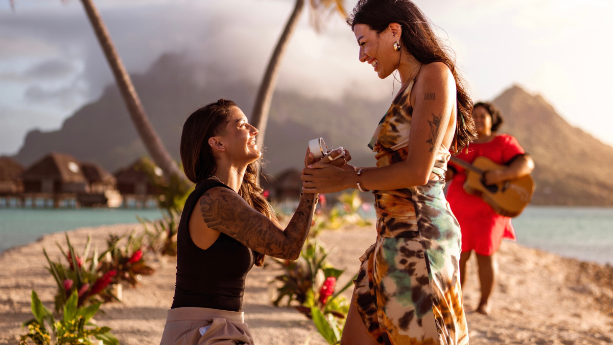 On Airplane Mode couple Kirstie Pike and Christine Diaz announce their engagement