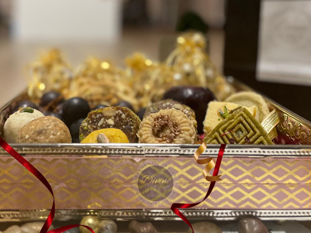 Luxury Diwali Sweet Box in Netherlands. Shipped across Europe. Traditional Indian Sweets and Snacks Mithai Box