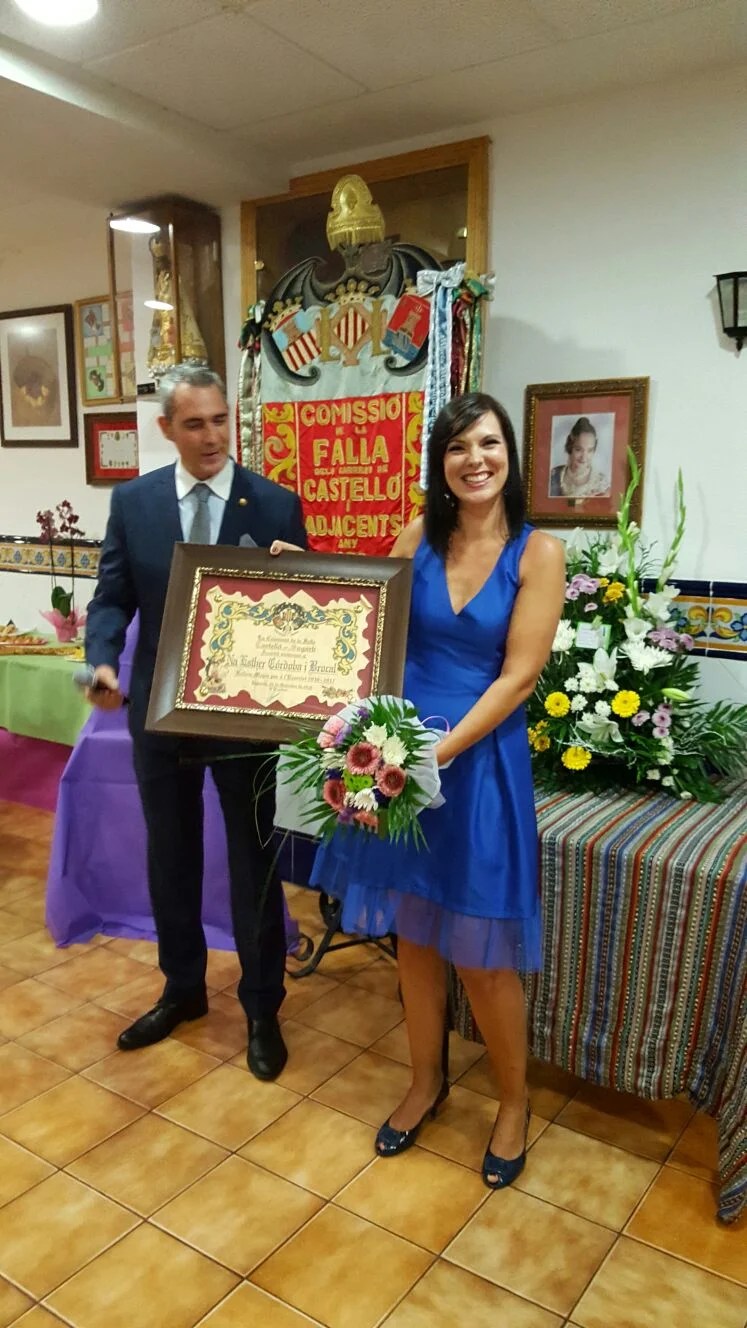 Esther Córdoba Brocal como Fallera Mayor 2017 de la Falla Castellón-Segorbe