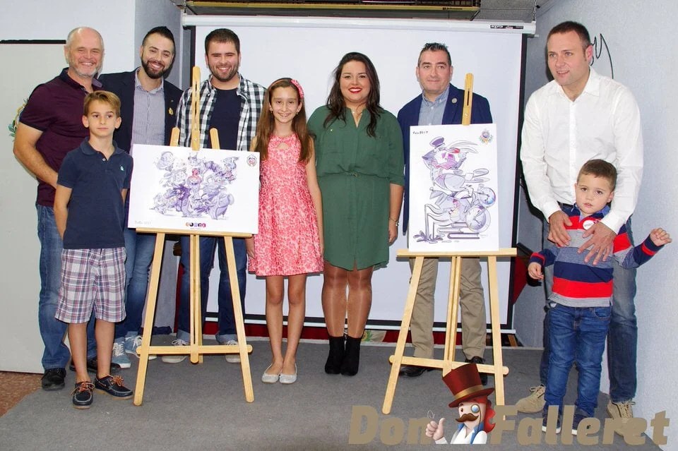 Azcárraga presenta sus Fallas 2017 1 Presentación bocetos Falla Azcárraga