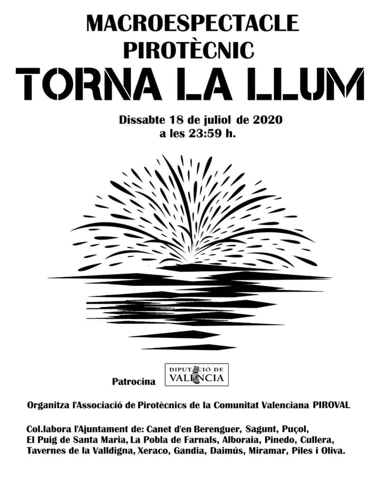 15 castillos simultaneos iluminarán la costa valenciana 1 Torna la LLum
