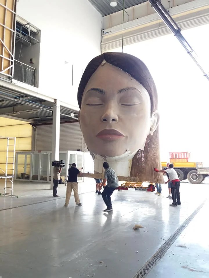 La Meditadora vuelve al taller #Fallas2021 12 Trasla de la Meditadora al taller 10