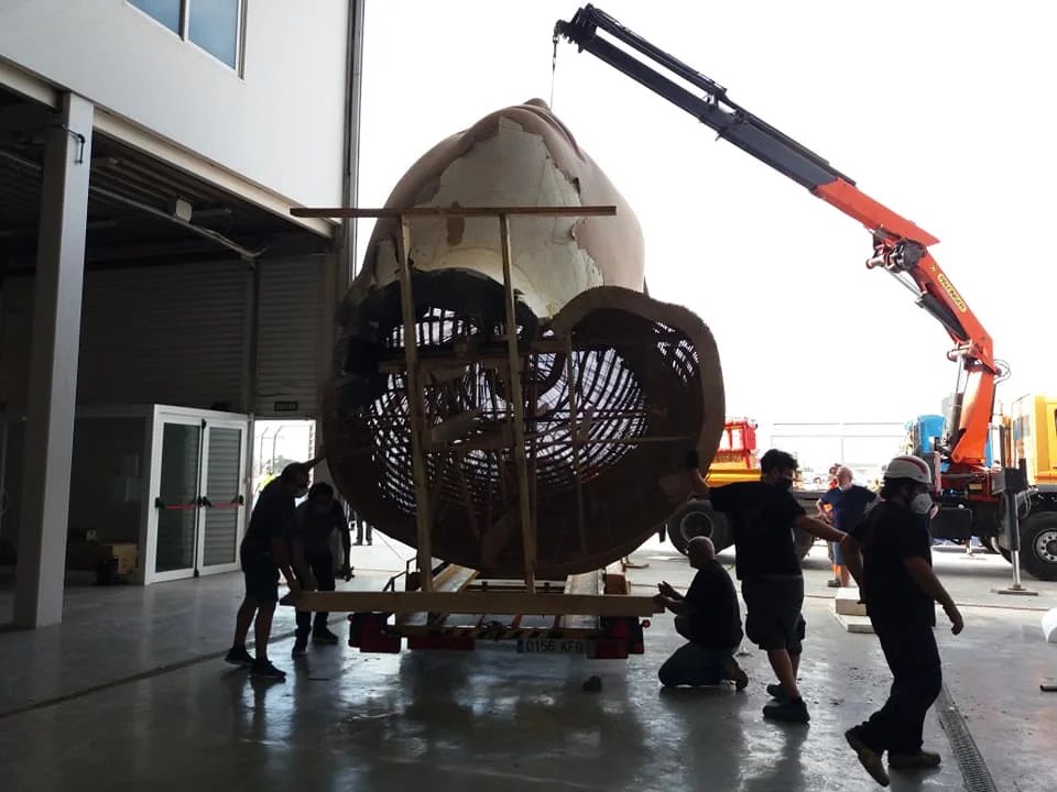 La Meditadora vuelve al taller #Fallas2021 5 Trasla de la Meditadora al taller 3