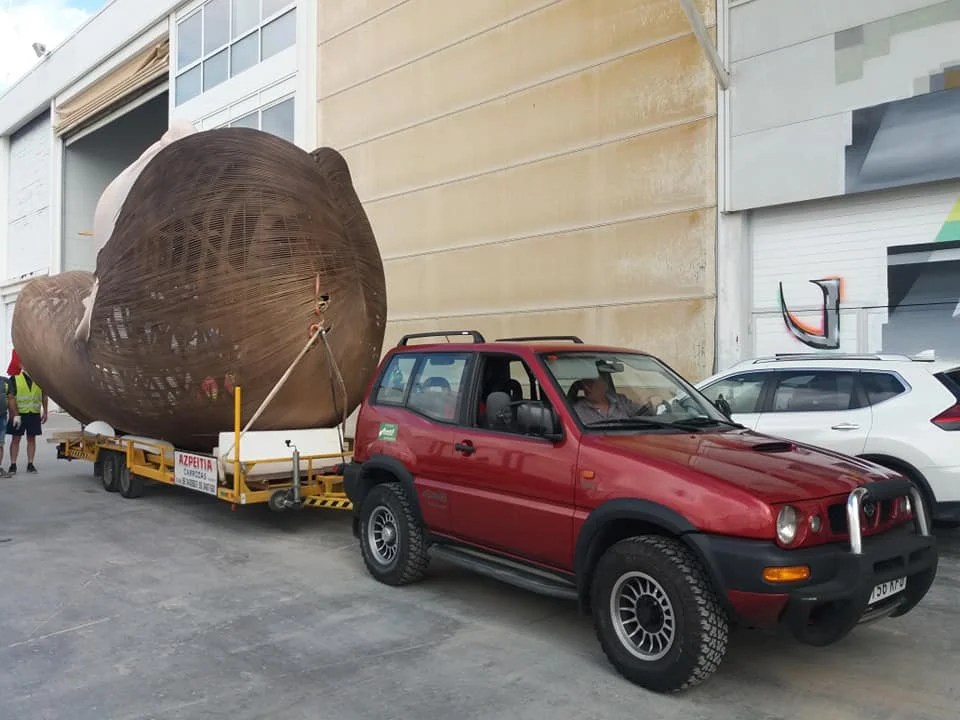 La Meditadora vuelve al taller #Fallas2021 6 Trasla de la Meditadora al taller 4