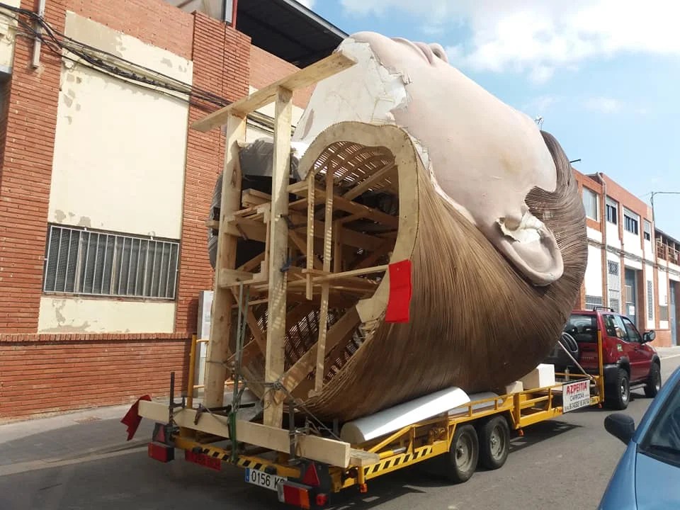 La Meditadora vuelve al taller #Fallas2021 11 Trasla de la Meditadora al taller 9