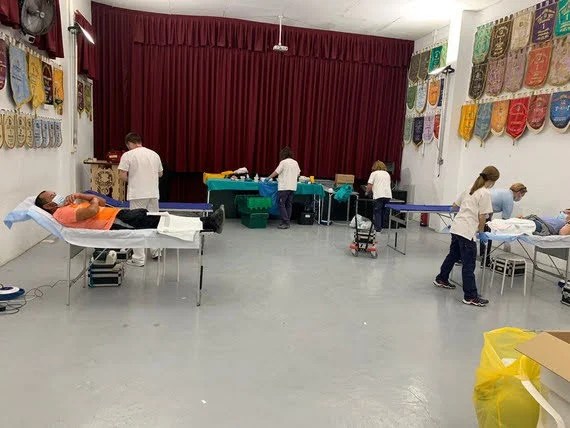 Ana Barceló: "Sigamos siendo prudentes Joan Ribó" 1 Casal de la Falla Duque de Gaeta durante una donación de sangre recientemente