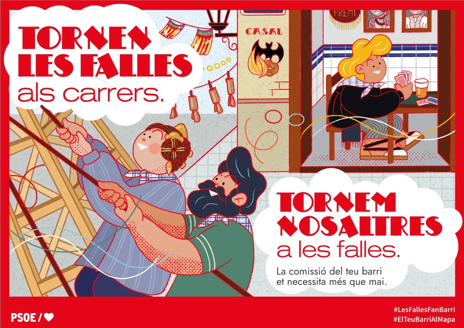 Els Socialistes llancen una campanya per a animar als veïns a participar en les Falles