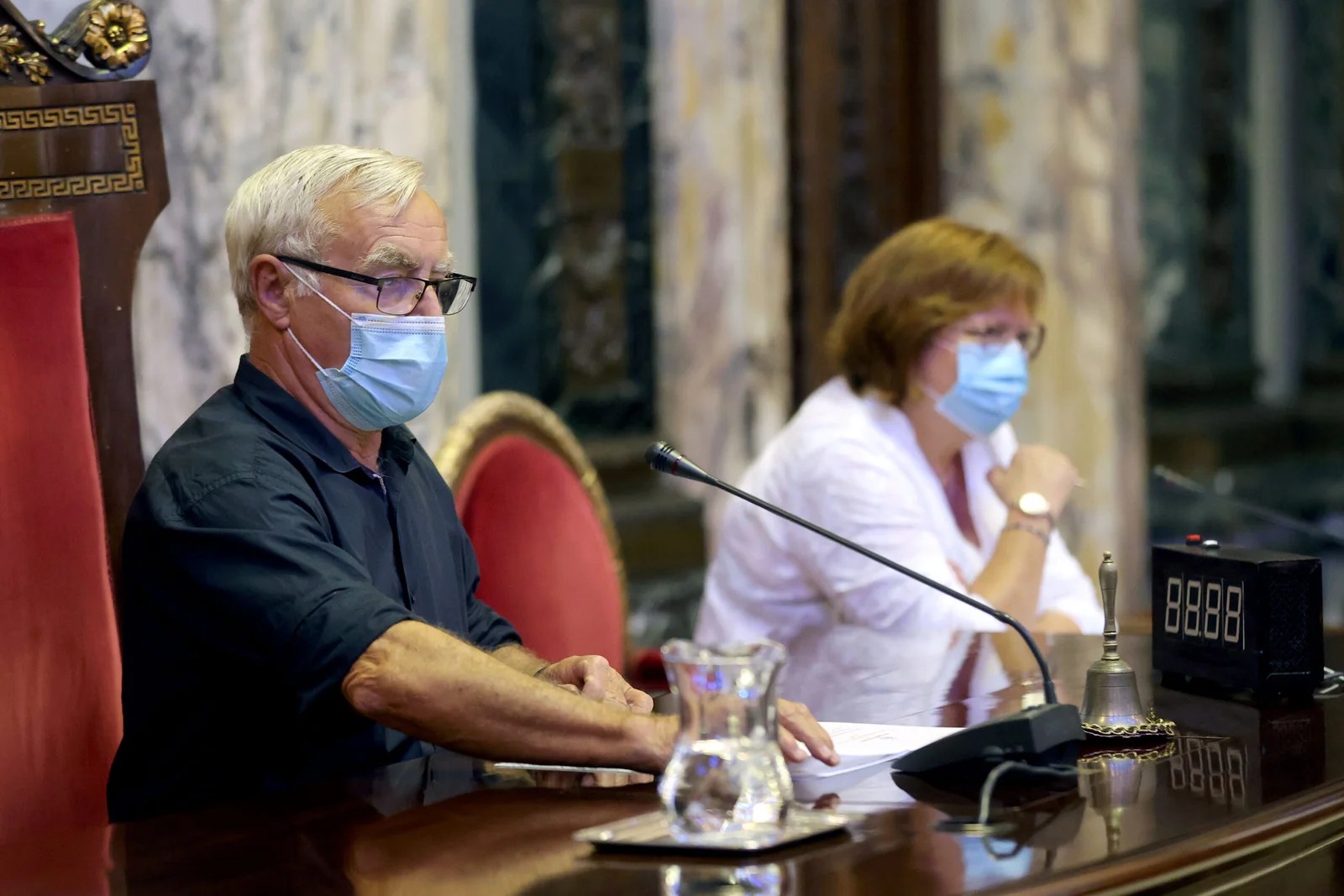 El alcalde Ribó hace un llamamiento a disfrutar de los actos falleros “desde la responsabilidad y el cumplimiento de las normas de seguridad” 1 Joan Ribó durante la celebración de la Junta de Seguridad junto a la delegada del Gobierno en la Comunidad Valenciana, Gloria Calero