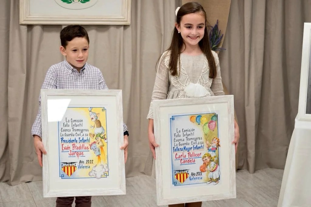 La Falla Cuenca Tramoyeres – La Guardia Civil proclama a su Fallera Mayor Infantil y Presidente Infantil