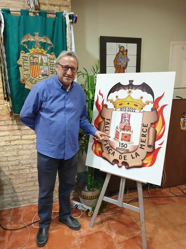 El artista Juanjo García plantará una reproducción de la primera falla plantada en la Plaza de la Merced 1 256679933 4613073232073176 4324013425942944536 n