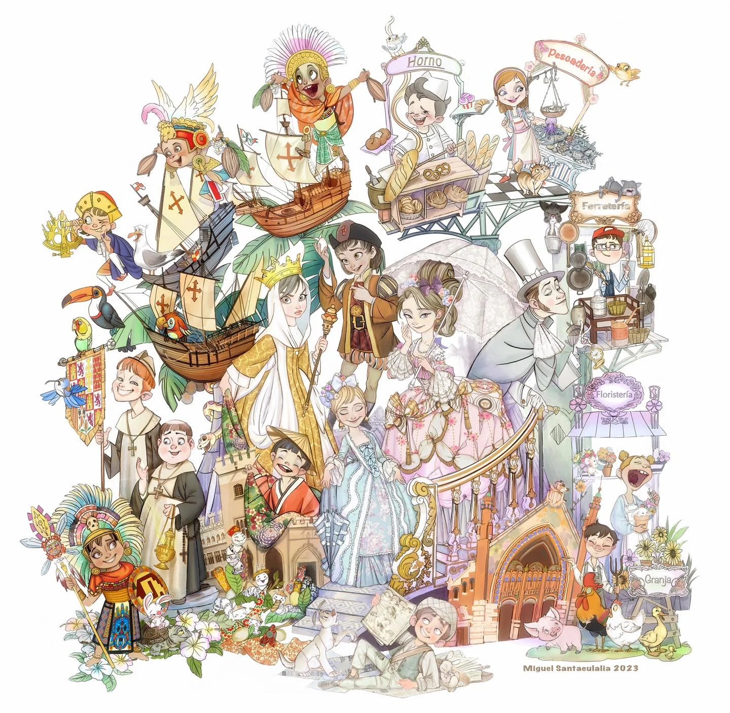 La Falla del Mercado de Colón presenta sus Fallas del Centenario 5 311871701 608963614087600 5185481783372147831 n