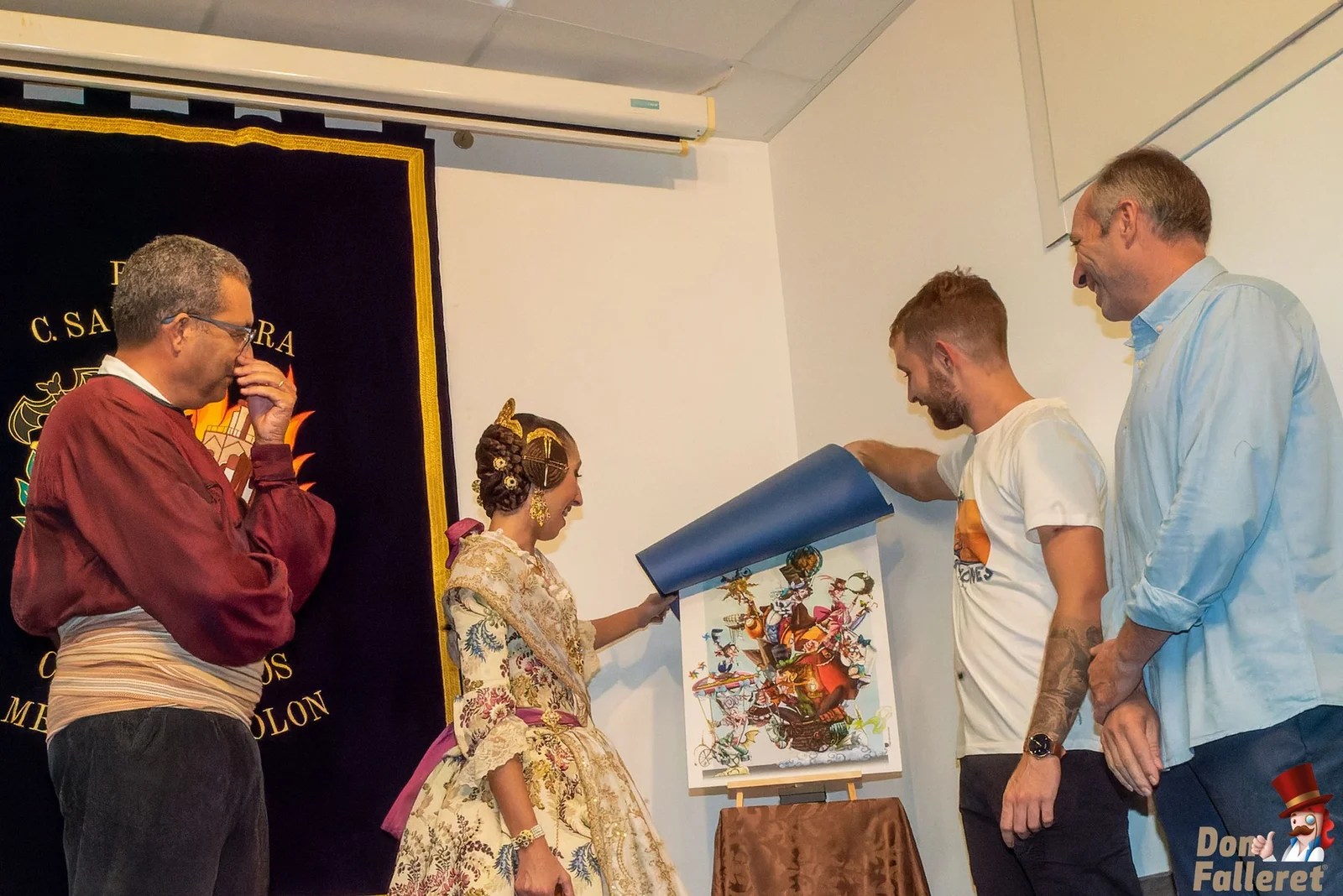 La Falla del Mercado de Colón presenta sus Fallas del Centenario 10 BocetoCondeSalvatierra 35